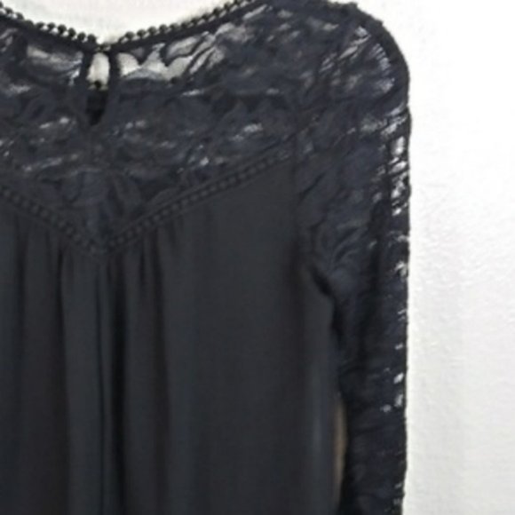 Shift Career Party Dress Black Lace - Picture 5 of 7